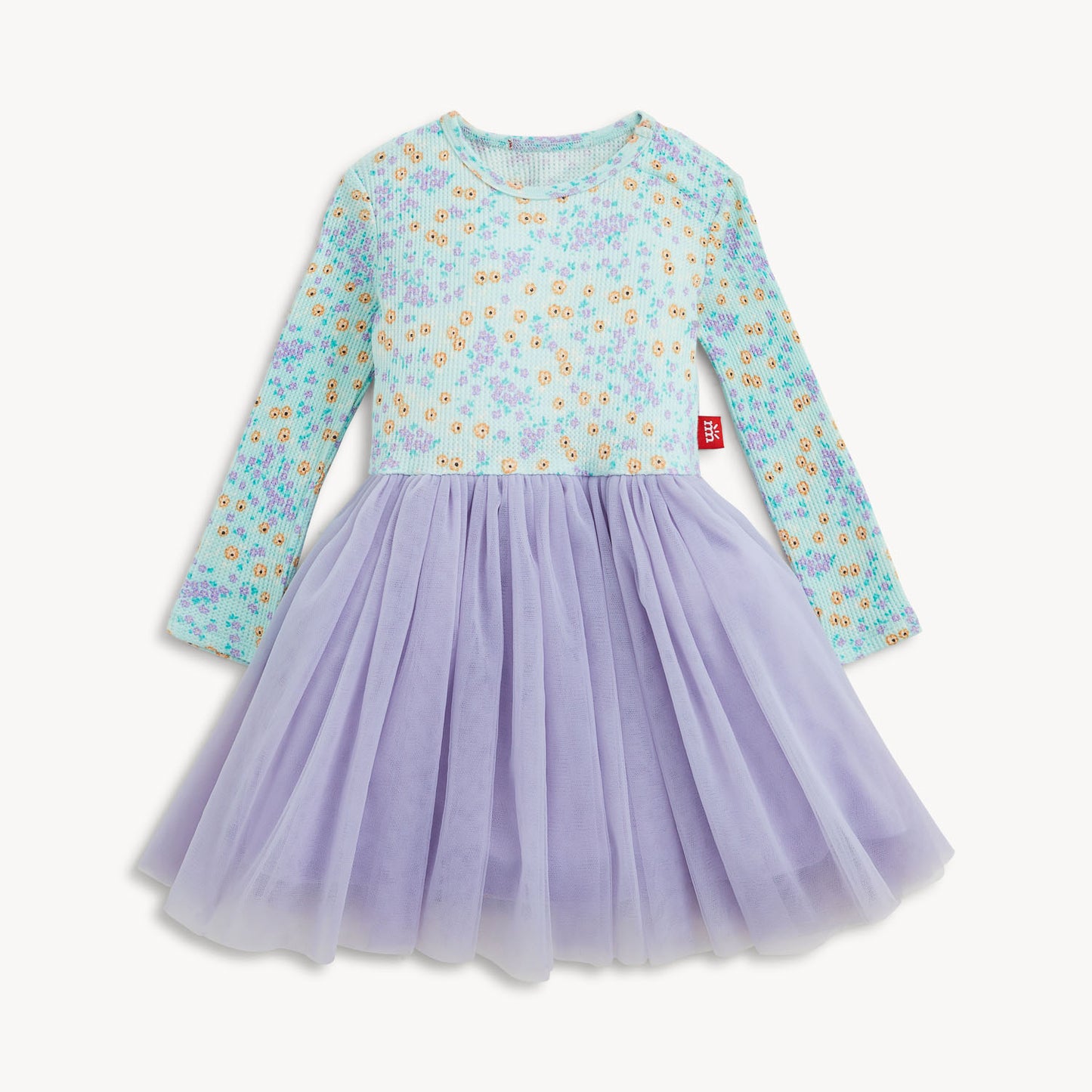 Waffle Green Floral Girls Tutu Dress
