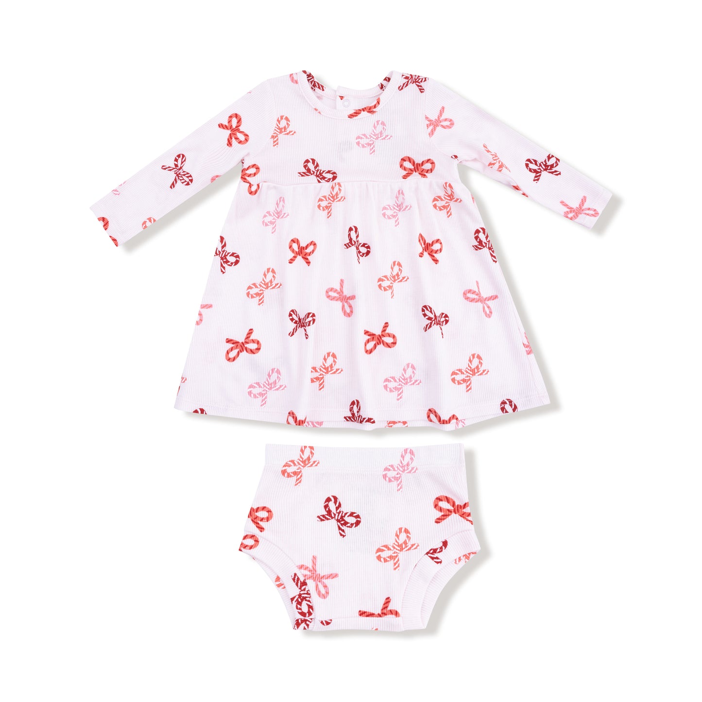Candy Cane Bows - Simple Dress + Bloomer