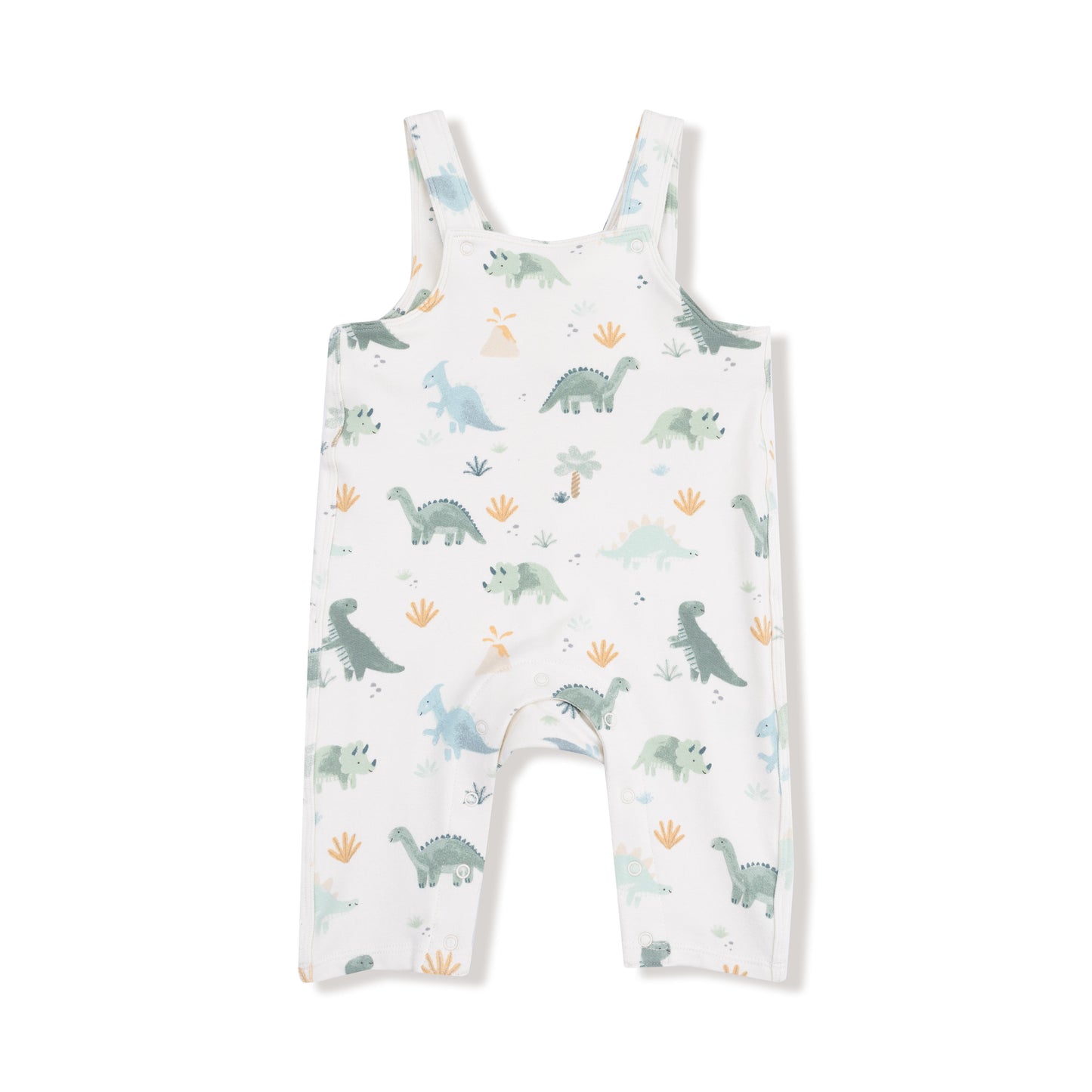 Soft Dinos - French Terry- Green - Overalls