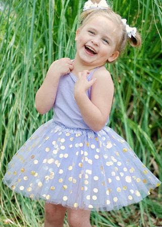 Gold Polka Dot Girls Tutu