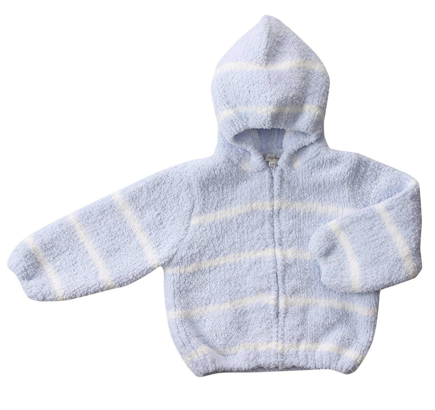 Blue & Ivory Chenille Hoodie in Size 0/6M
