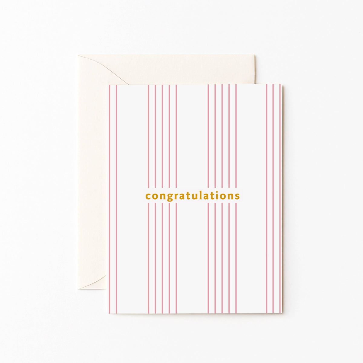 Pin Stripe Congrats Card