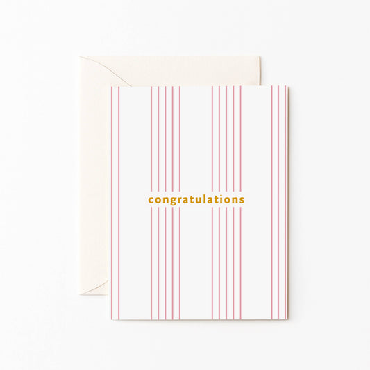 Pin Stripe Congrats Card