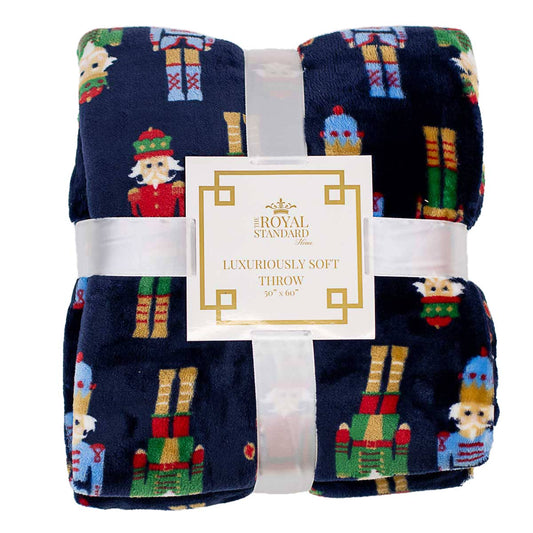 Nutcracker March Throw   Navy/Multi   50x60