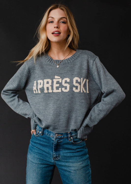 Gray Apres Ski Sweater