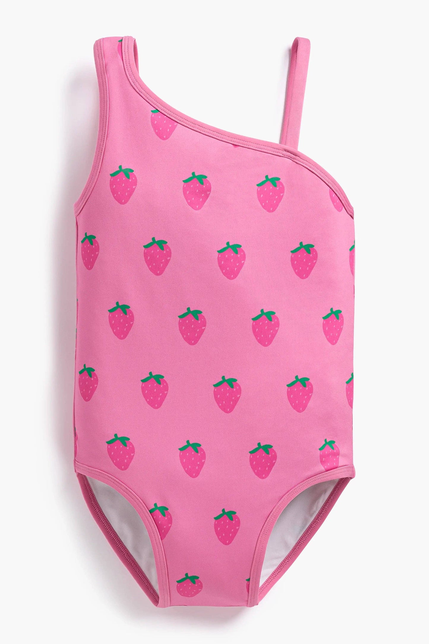 Kids One-Shoulder Swimsuit_Sweet Strawberries: Girl / Sweet Strawberries