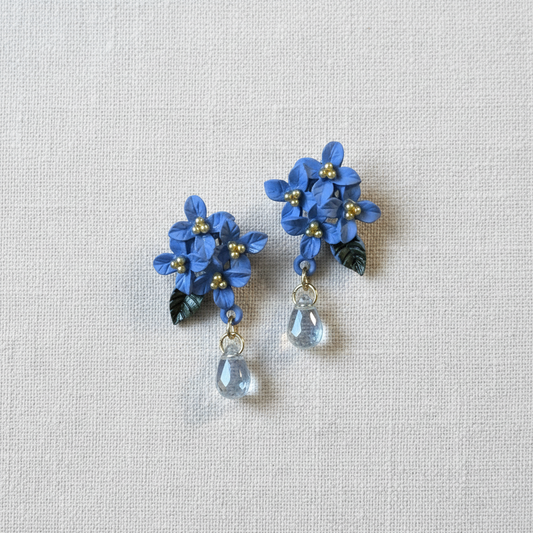 Silver Needle Leaf Tassel Earrings