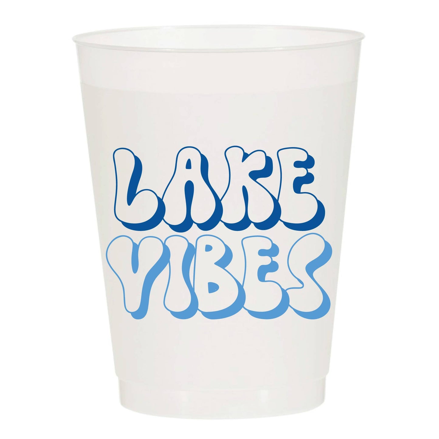 Lake Vibes Vintage Style Frosted Cups: Pack of 6