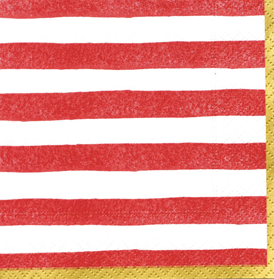 Bold Strokes-Red Beverage Napkin