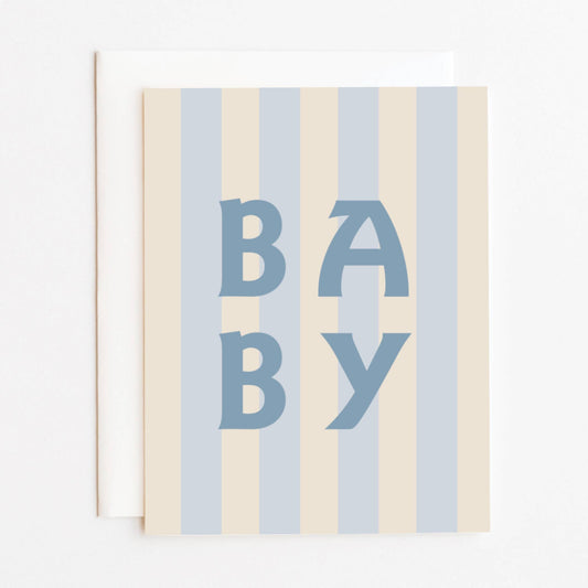 Blue Baby Stripe Card