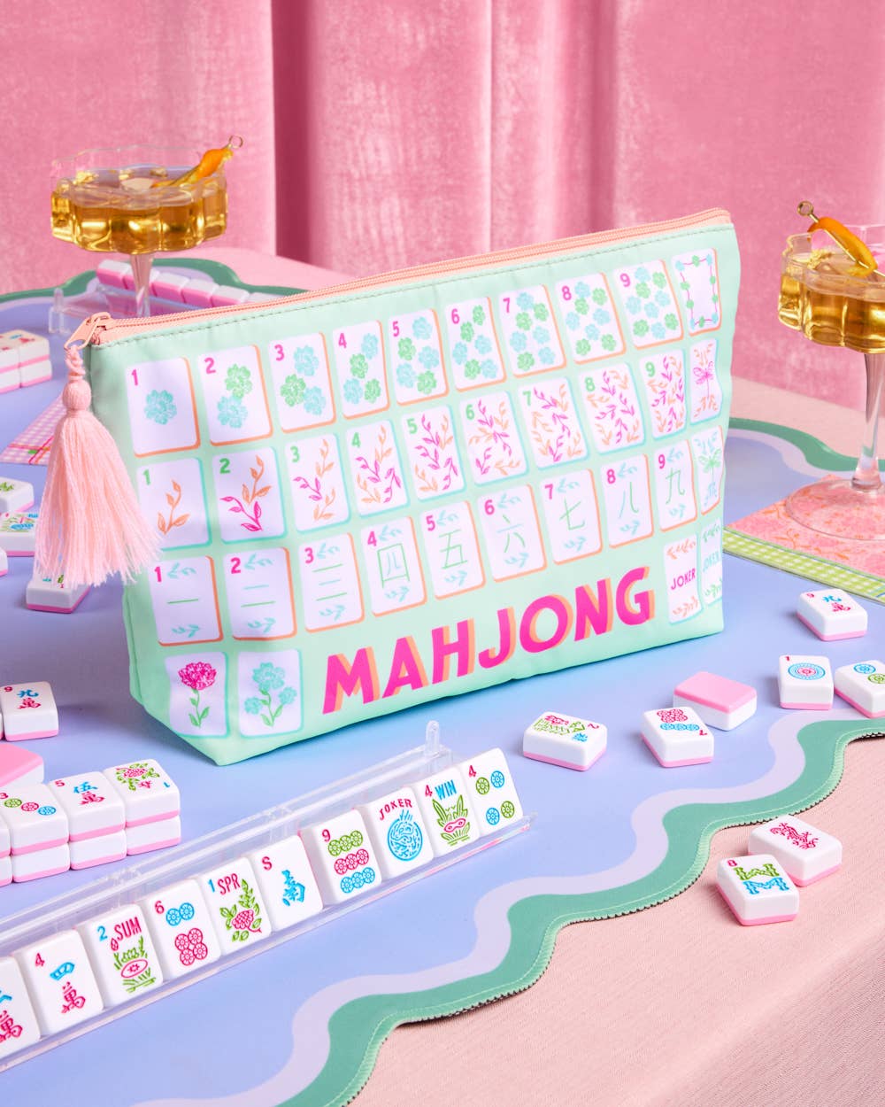 Mahjong Tile Bag - Nylon Zipper Bag