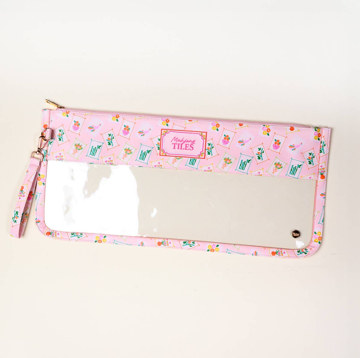 Mahjong Tile Keeper Pouch–It's Mahj Time Pink