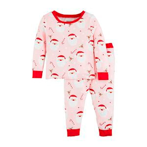 Pink Santa Glow Pajama Set