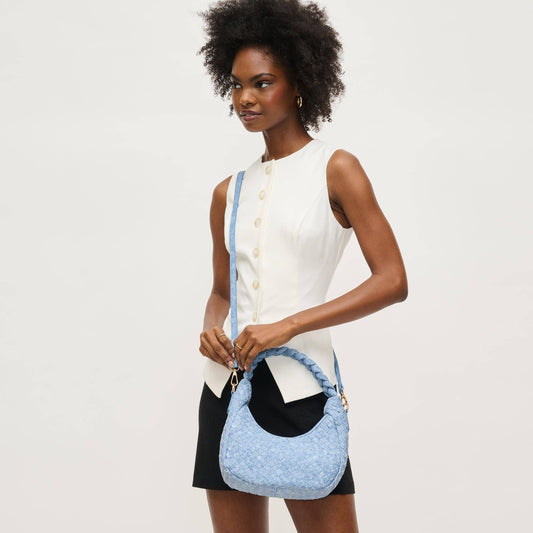 Laken Woven Shoulder Bag Crossbody: Denim