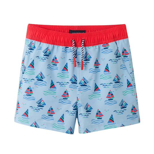 Boys Swim Trunk | Navy Sailboat: Navy