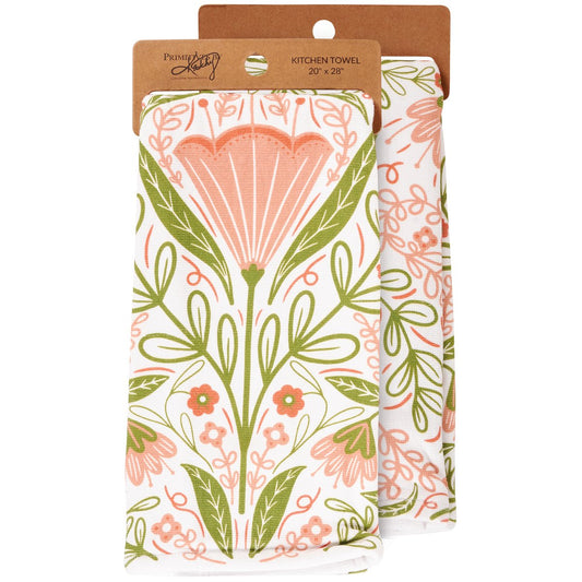 Blossom Folk Art Kitchen Towel