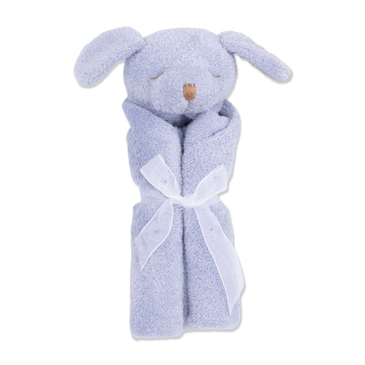 Angel Dear Dusty Blue Puppy Blankie - image 2