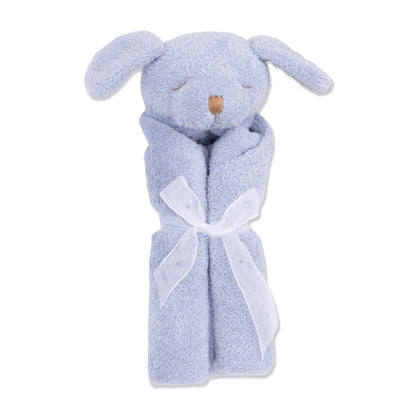 Angel Dear Dusty Blue Puppy Blankie - image 2