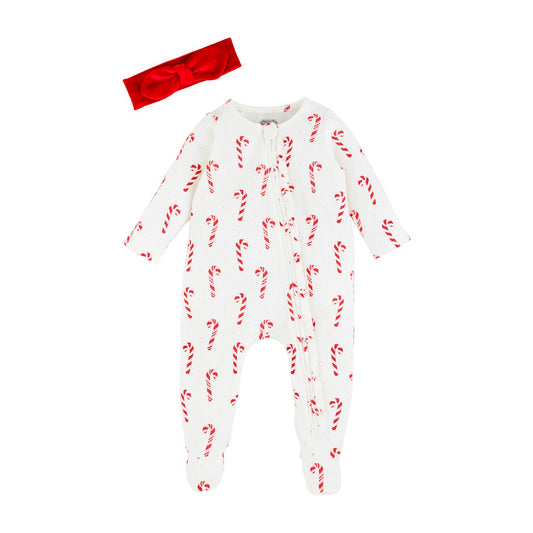 Candy Cane Sleeper & Headband Set