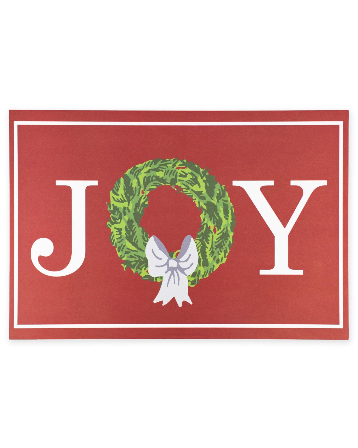 Grand Joy Wreath Paper Placemat
