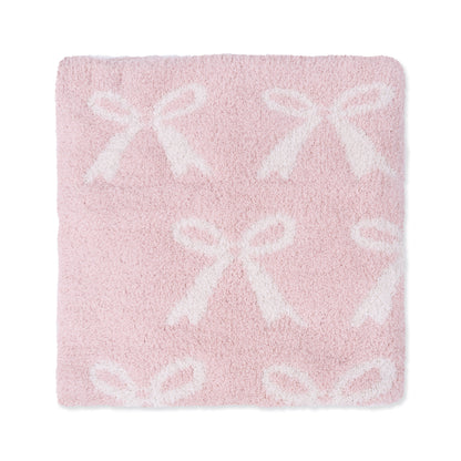 Angel Dear Chenille - Blush Bow Blanket - image 4
