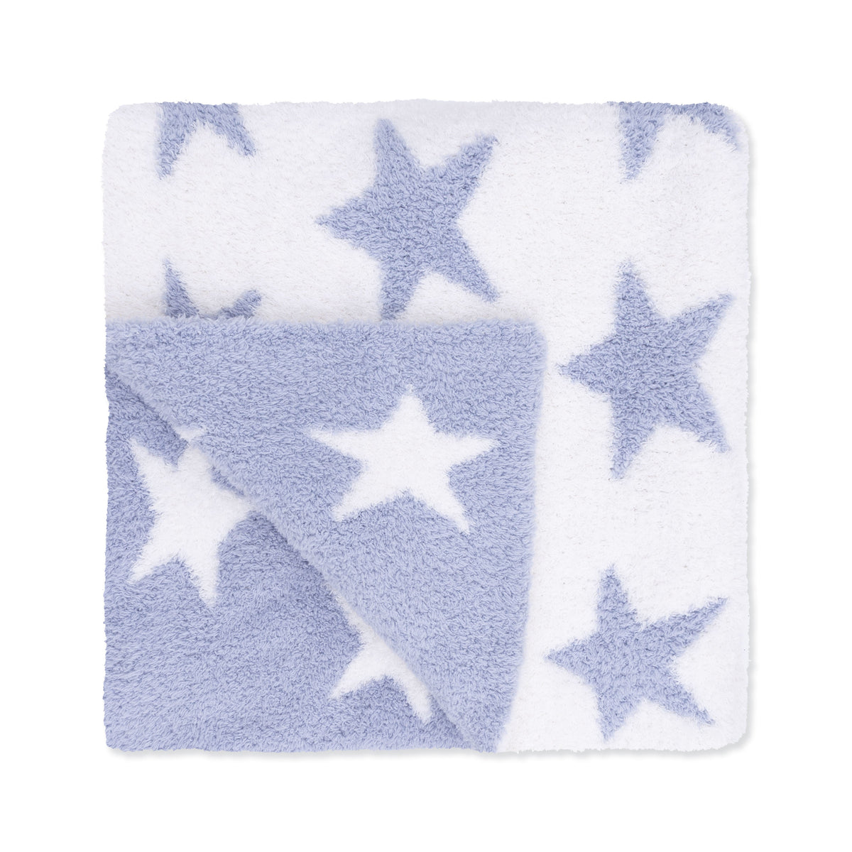 Angel Dear Chenille - Dusty Blue Star Blanket - image 6