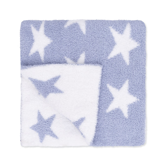 Angel Dear Chenille - Dusty Blue Star Blanket