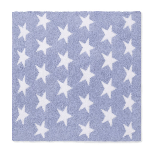Angel Dear Chenille - Dusty Blue Star Blanket - image 2