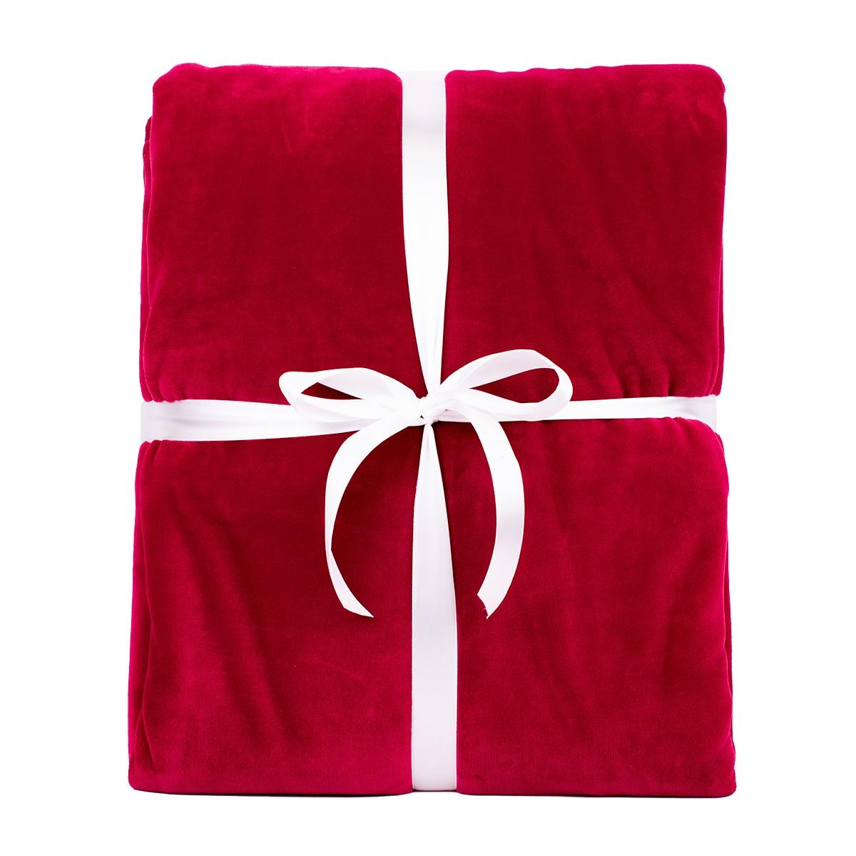 Harbin Throw in Dark Red