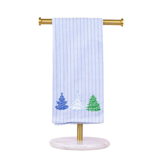 Evergreen Dreams Stripe Hand Towel