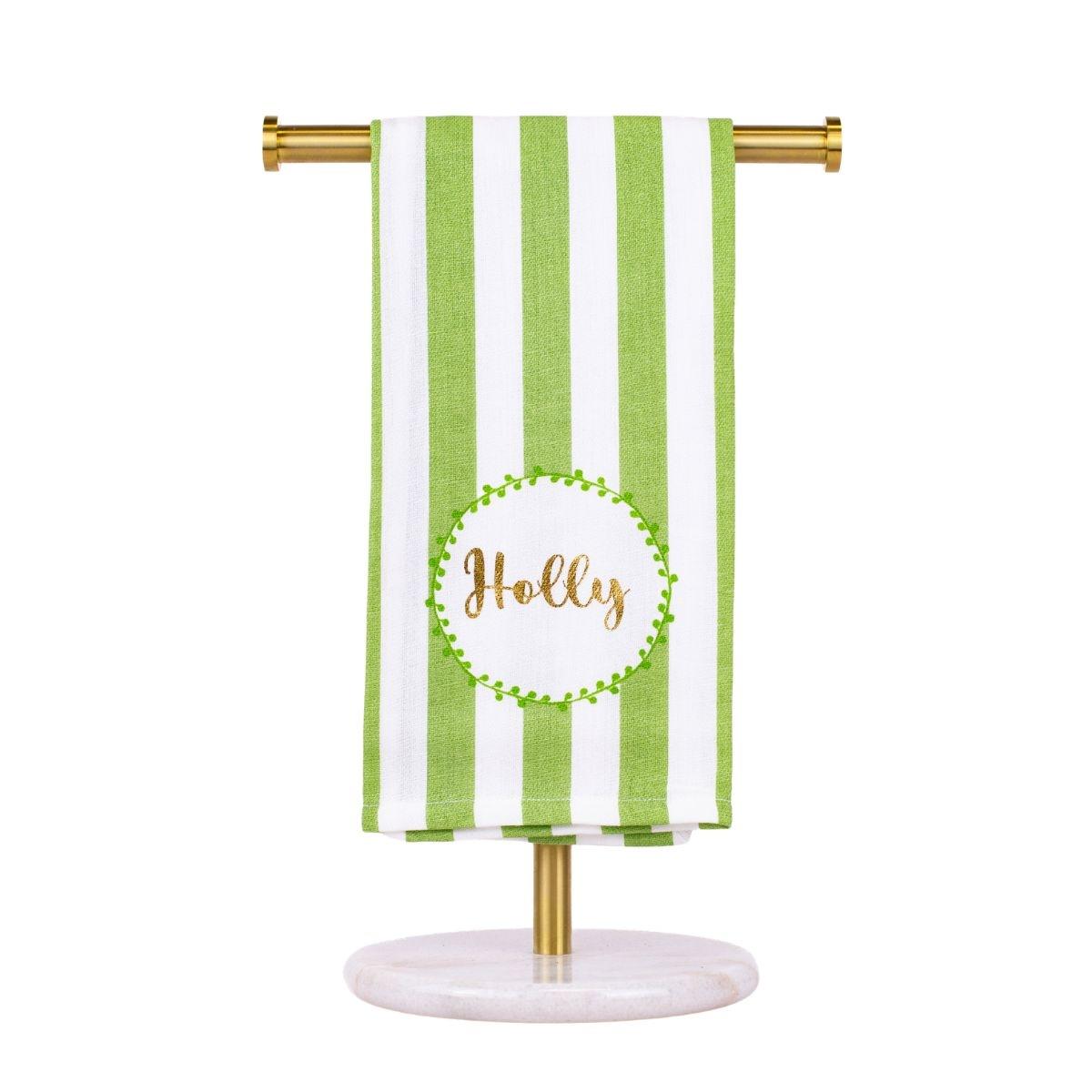 Holly Script Hand Towel White