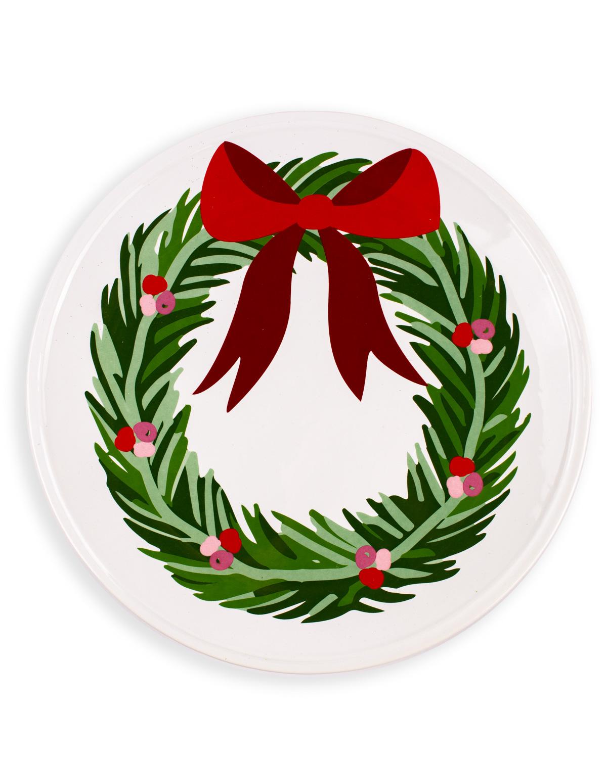 Clara Wreath Round Platter
