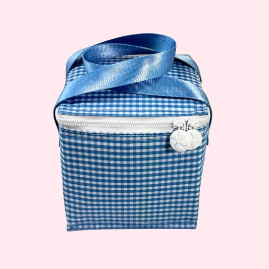 Wipeable Baby Blue Gingham Snack Square