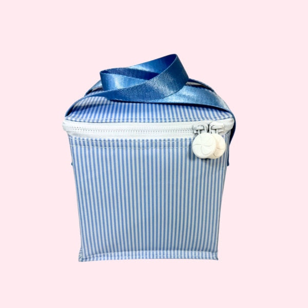 Baby Blue Preppy Stripe Snack Square-Wipeable