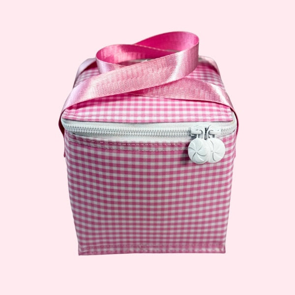 Wipeable Pink Gingham Snack Square