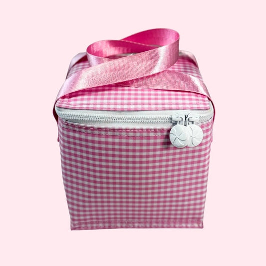 Wipeable Pink Gingham Snack Square