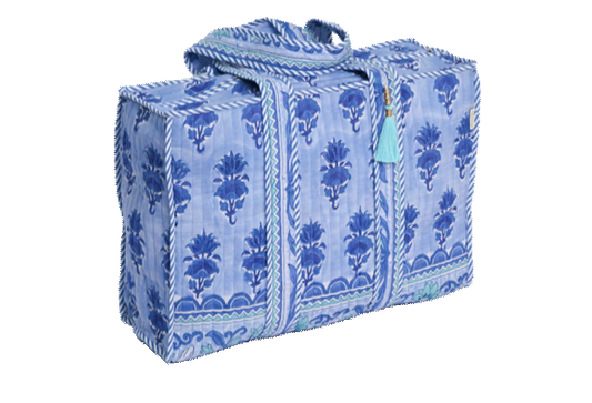 Zipper Tote Bag in Lotus Crest
