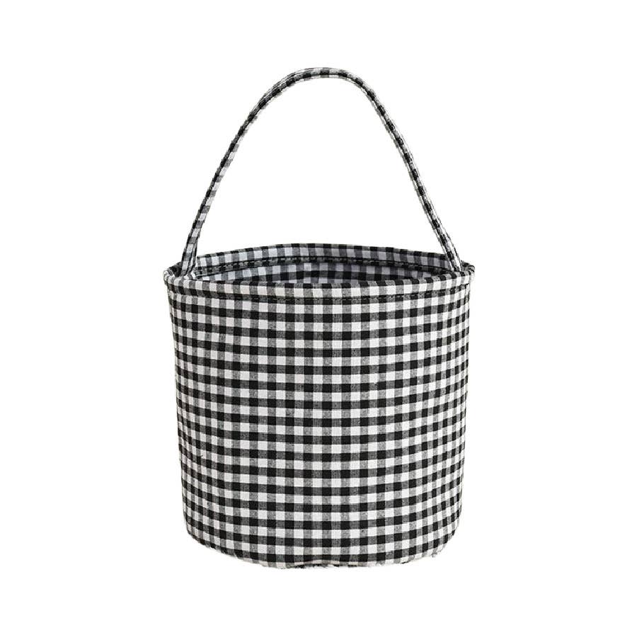 Basket Tote (Plain) Halloween Beach Daycare Everything: 2 Black Check