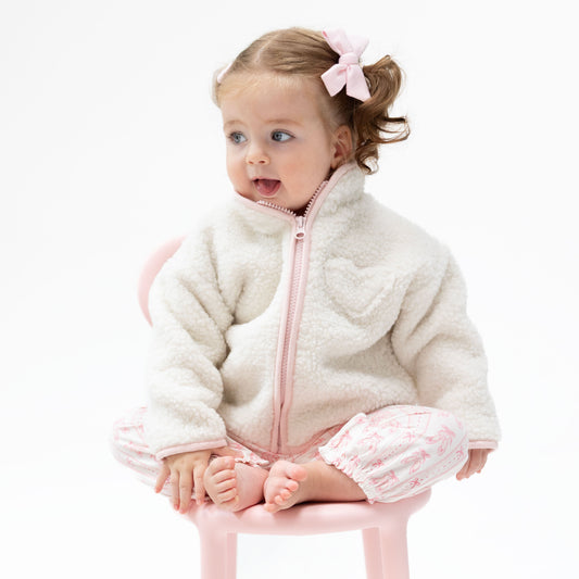 Angel Dear Sherpa - Zip Jacket With Lining Pink