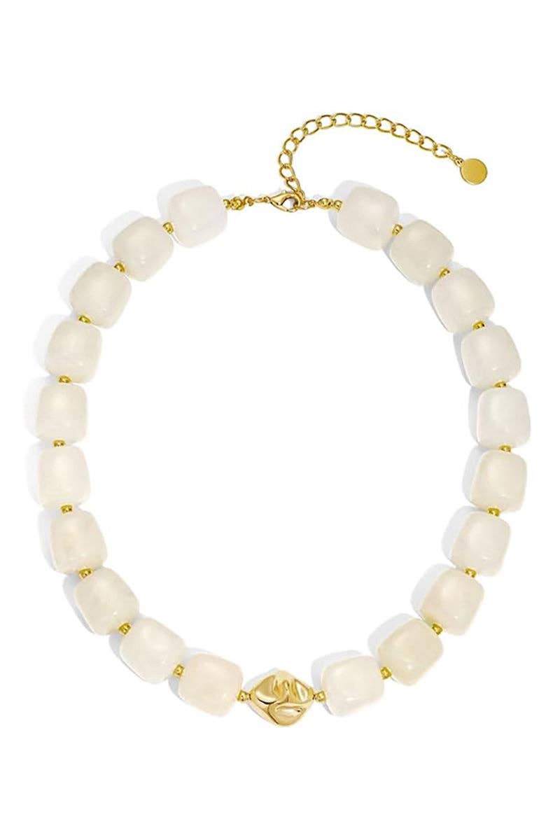Bold Chunky Beaded Statement Necklace: 4 / One Size