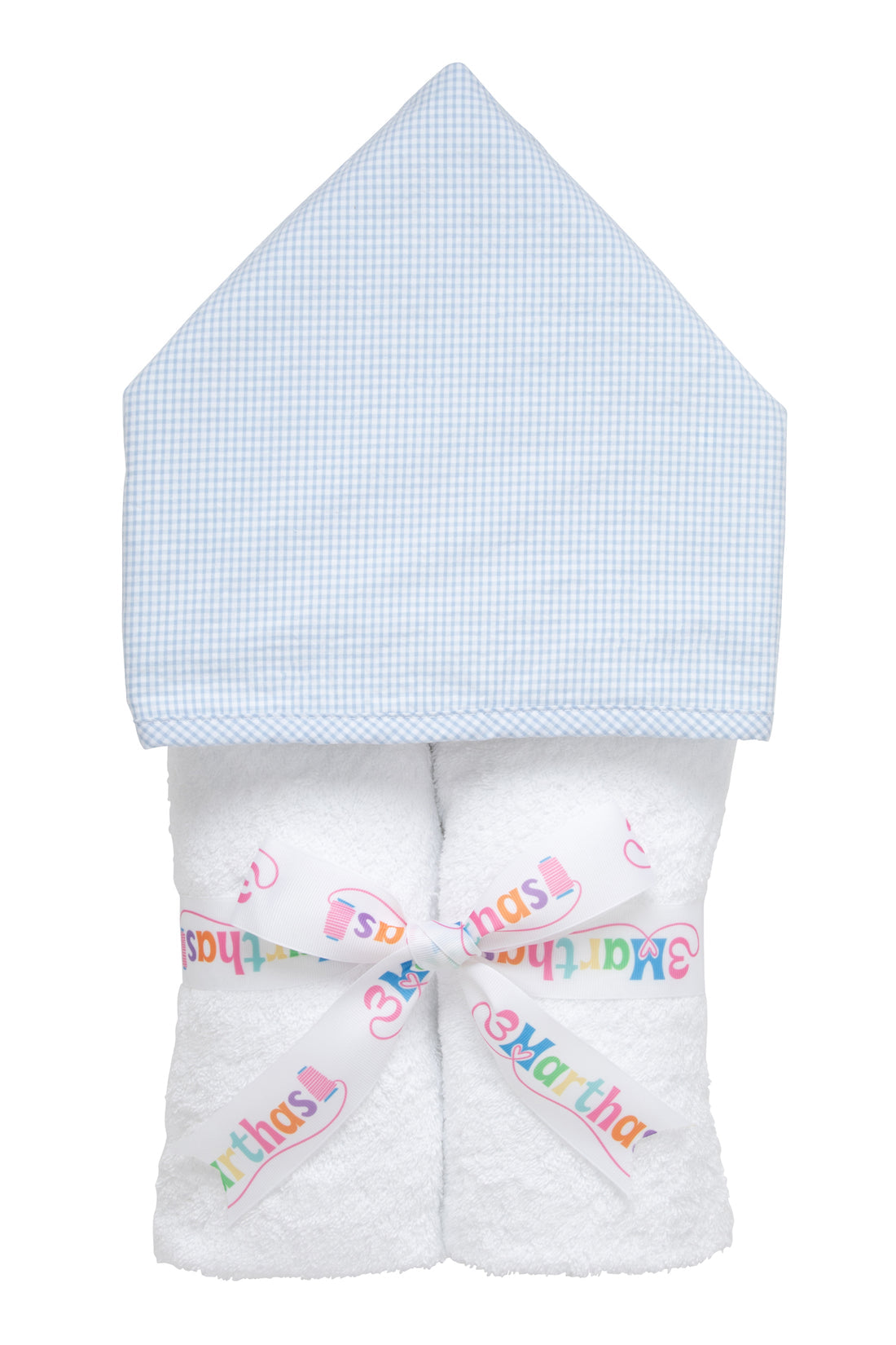Small Check Everykid Towel, Blue