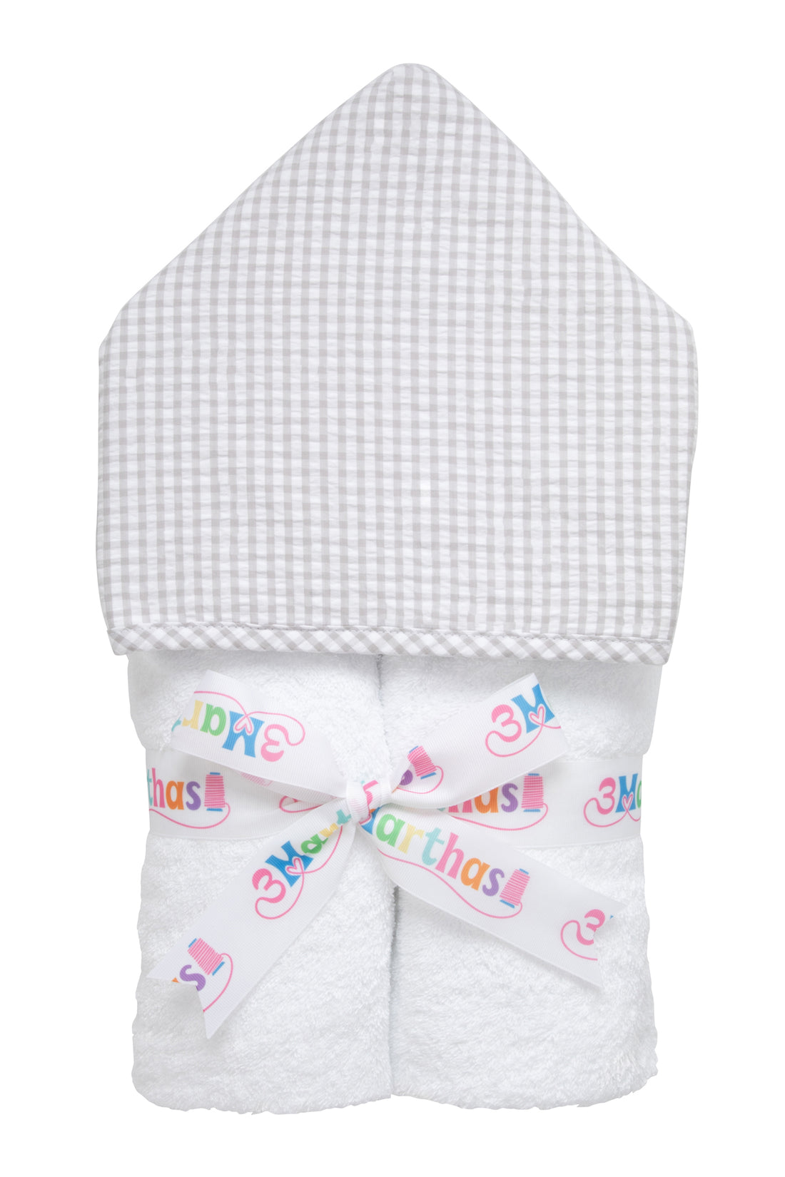 Big Check Everykid Towel, Gray
