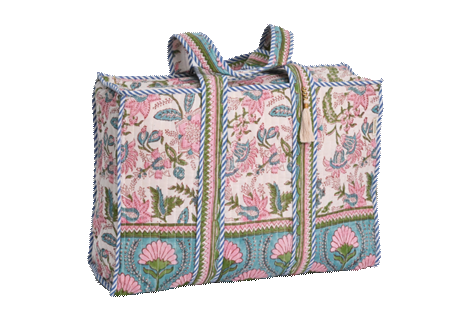 Zipper Tote Bag in Summer Breeze