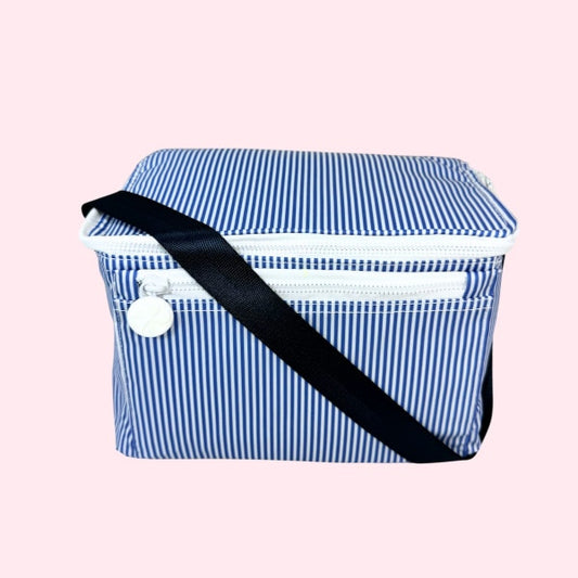 Navy Preppy Stripe Lunch Box-Wipeable