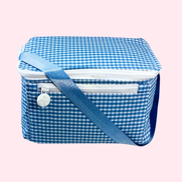 Wipeable Baby Blue Gingham Lunch Box