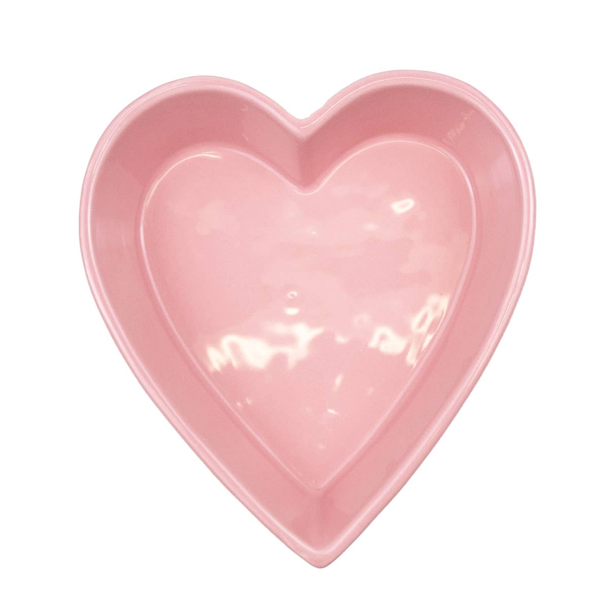 Heart Shaped Tidbit Dish Pink