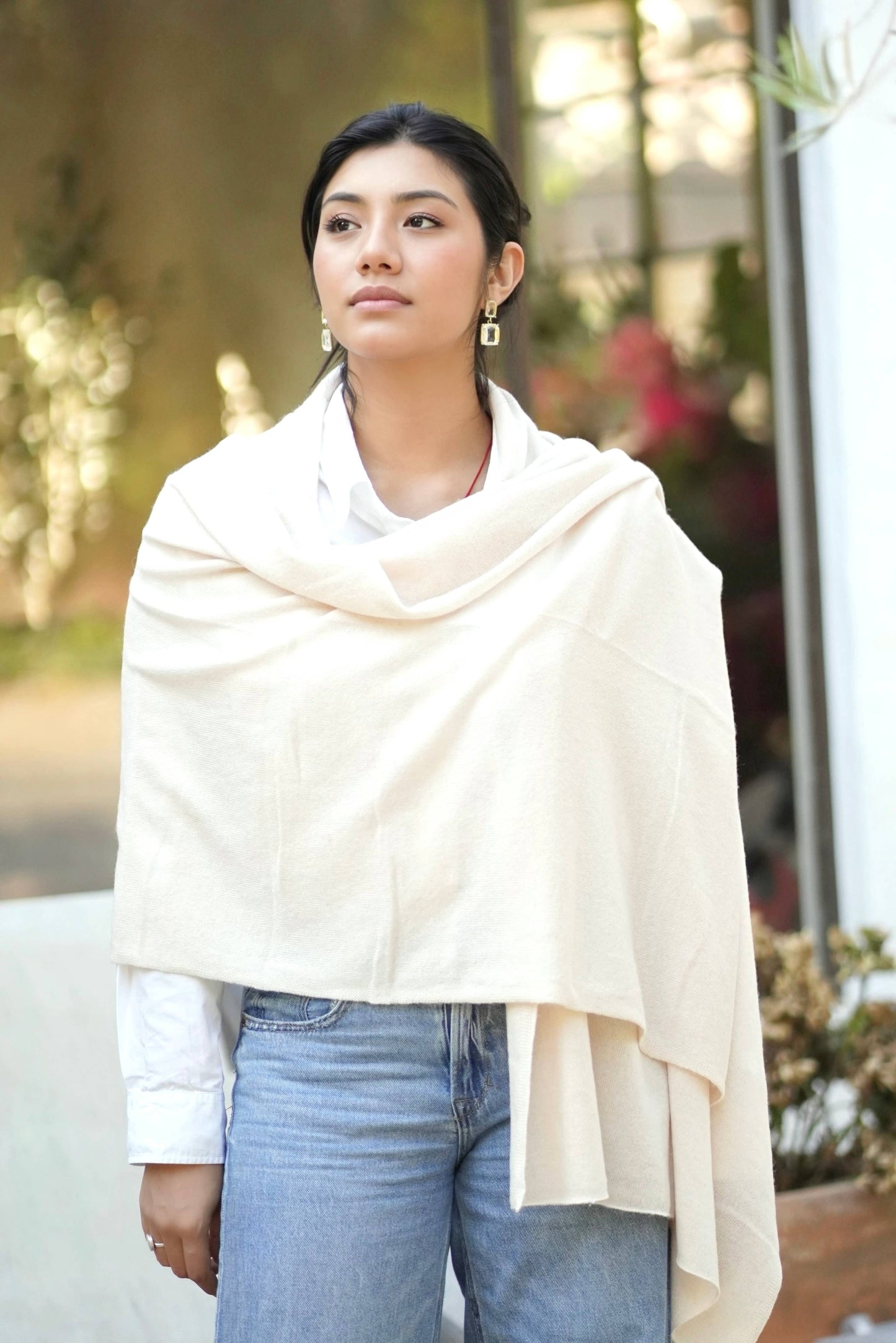Cashmere Scarf/Wrap Ivory 