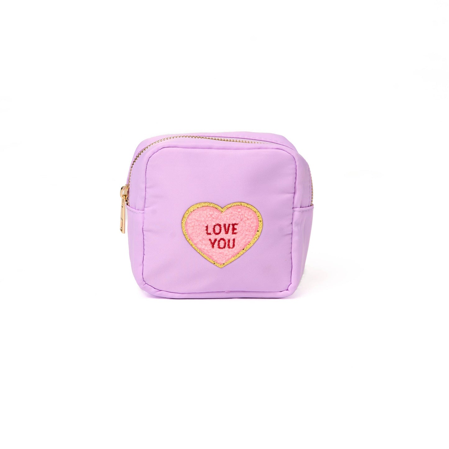 Pouches w/ Valentine's Day Conversation Hearts - Lavender: Small