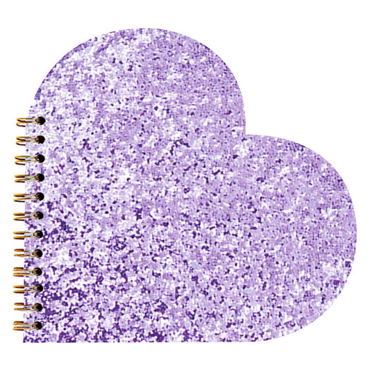 Gift Valentine's Day Notebook-Purple Glitter Heart