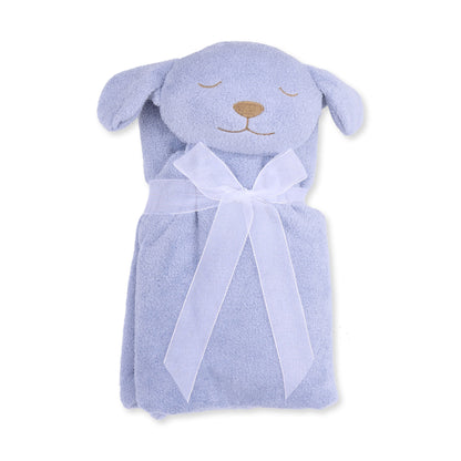 Angel Dear Dusty Blue Puppy Nap Blanket - image 2